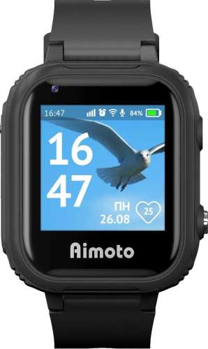 Смарт-часы Кнопка Жизни Aimoto Pro 4G,  1.4",  черный/черный [8100801]